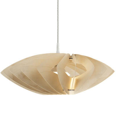 Drewniana lampa wisząca ze sklejki. Margarita Natural