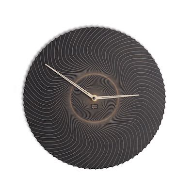 Abstrakcyjny drewniany zegar ścienny N˚ 7 BK