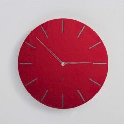 Czerwony unikalny zegar ścienny z precyzyjnym cichym mechanizmem. Wyjątkowy zegar do nowoczesnych wnętrz, salonu a nawet biura